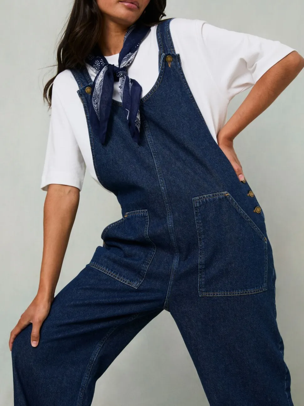 Blauwe denim - FatFace Dungaree