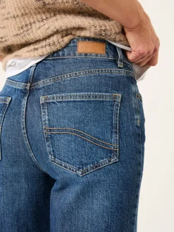 Blauwe denim - FatFace Relaxed Straight Jeans