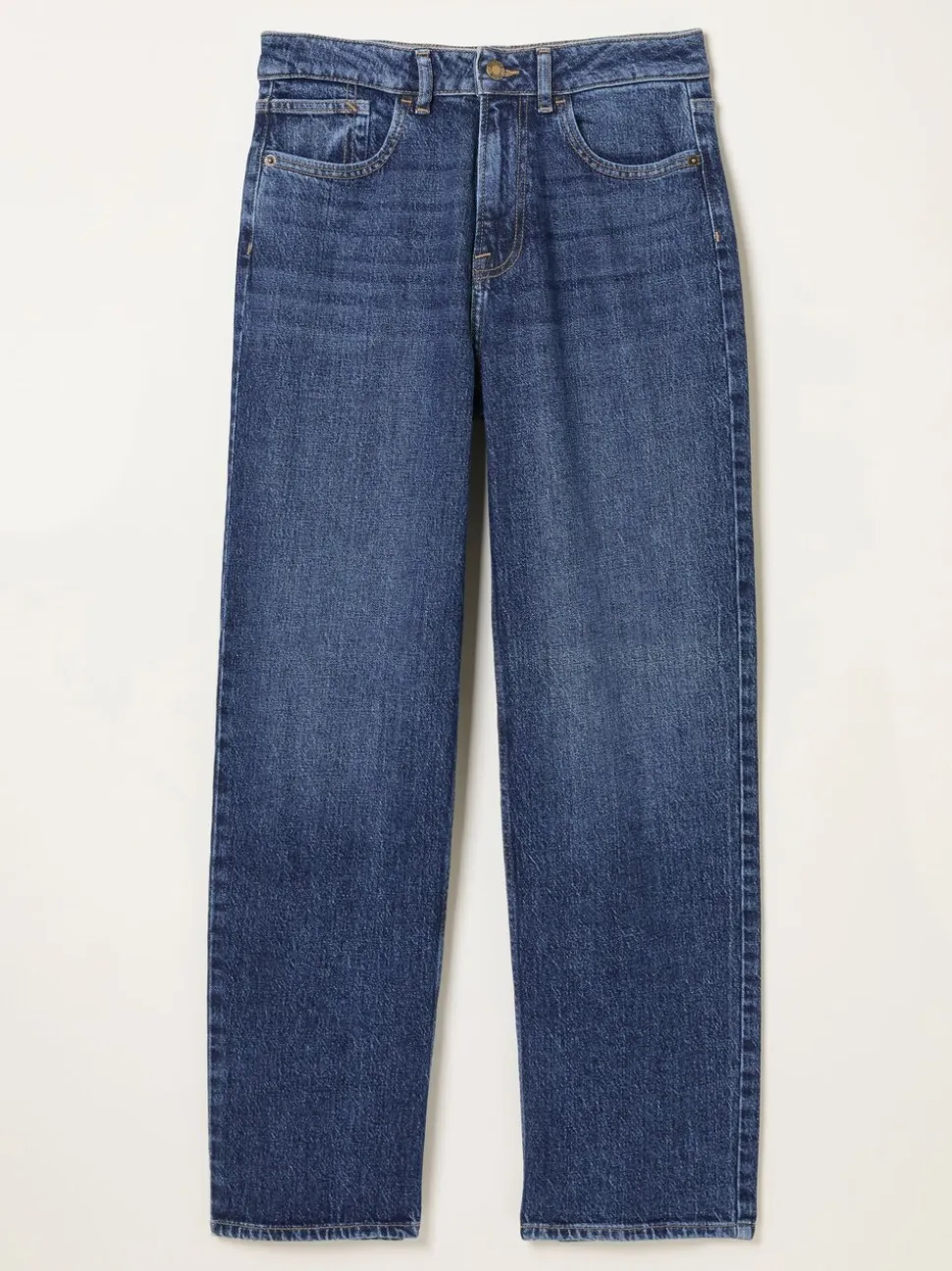 Blauwe denim - FatFace Relaxed Straight Jeans
