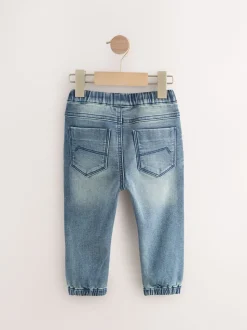 Blauwe denim - Jogger-jeans met comfortabele stretch 2 -pak (3mnd-7jr)