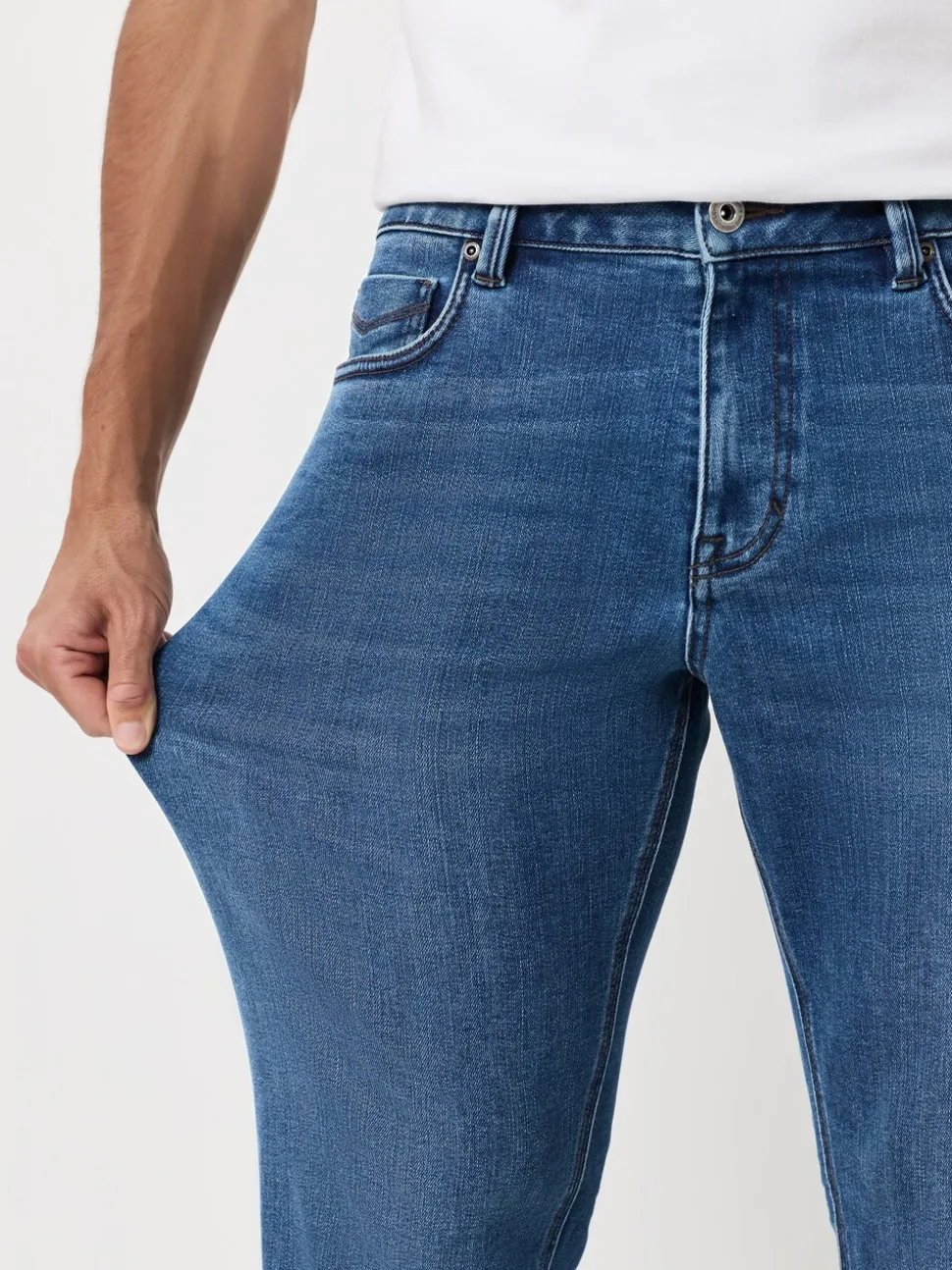 Blauwe denim - ThermoGen - Straight fit - Motionflex jeans