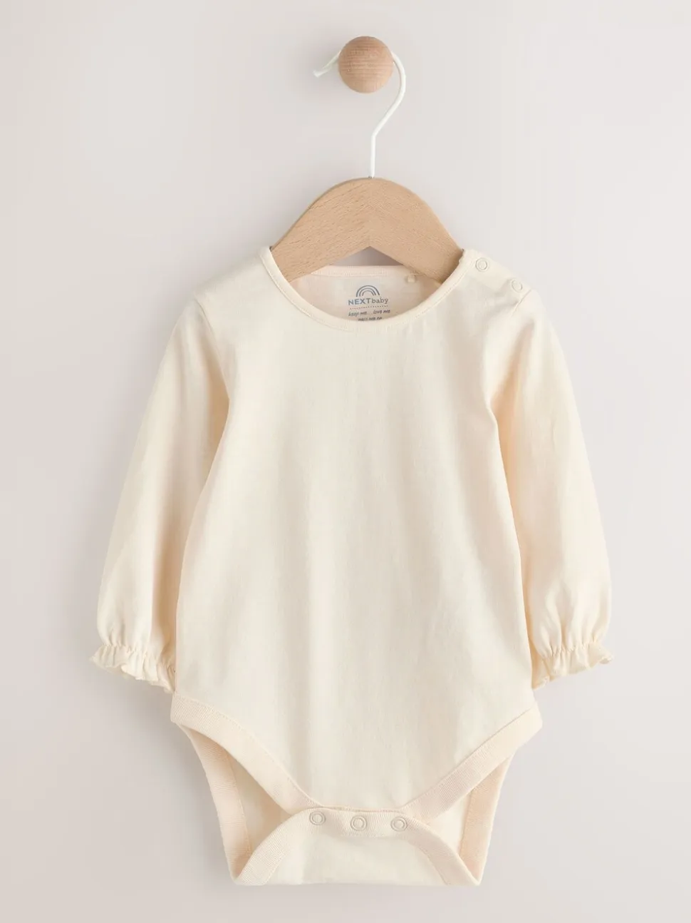 Blauwe geborduurde Denim - Babyset van bodysuit met lange mouwen & bretelbroek (0mnd -2jr)