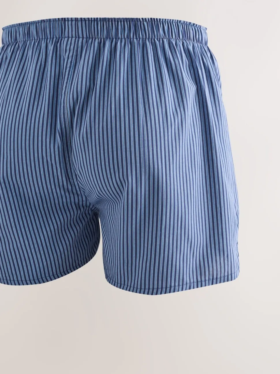 Blauwe gemixte print - Verpakking van 4 - Geweven boxershorts van puur katoen