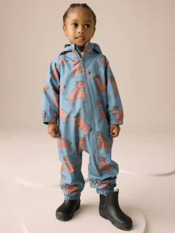 Blauwe Hamish Print - Waterdicht regenpak met fleecevoering (3 mnd-7 jr)