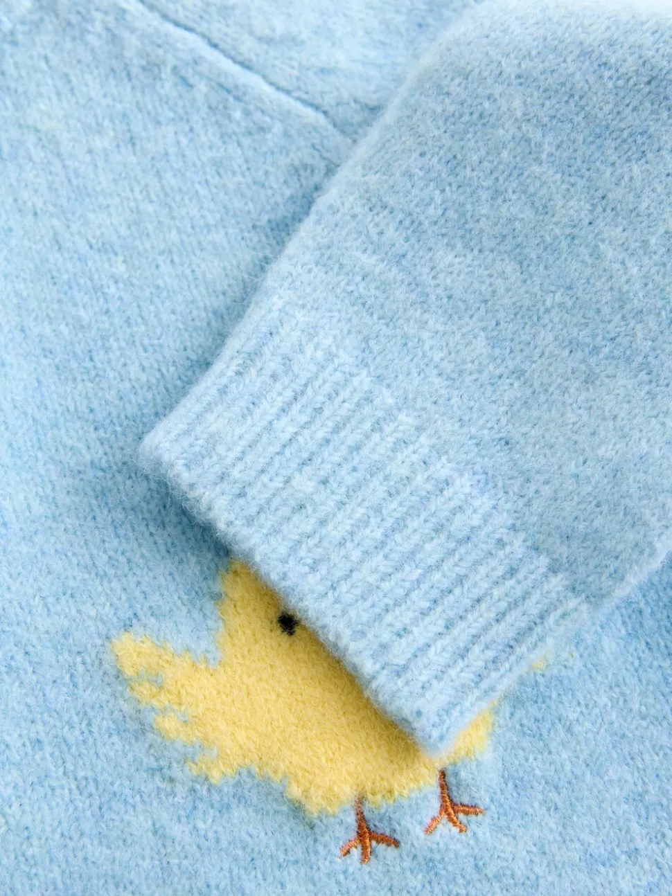 Blauwe Kip - Gebreide trui met ronde hals (3 mnd - 7 jr)