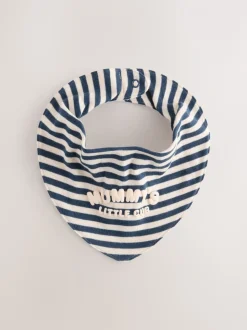 Blauwe mama en papa - Verpakking met 2 babyslabbetjes