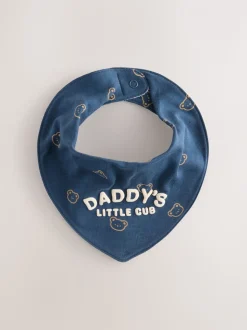 Blauwe mama en papa - Verpakking met 2 babyslabbetjes