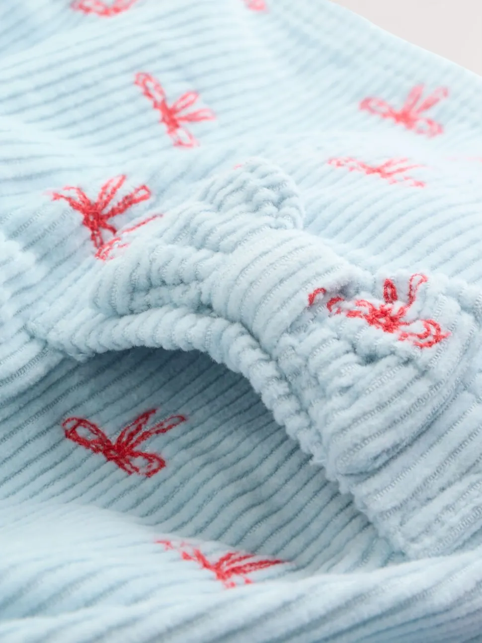 Blauwe Strik - Set van corduroy pinafore, bodysuit met lange mouwen en maillot voor baby's (0mnd-2jr)