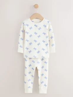 Blauwe strikken - Verpakking van 3 knusse pyjama's (9 mnd-12 jr)