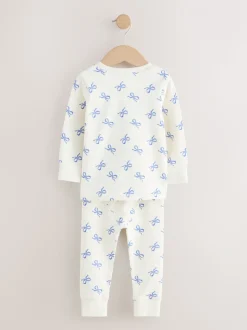 Blauwe strikken - Verpakking van 3 knusse pyjama's (9 mnd-12 jr)
