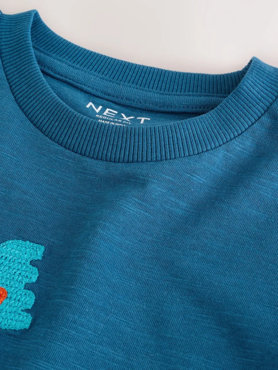 Blauwe transportvoertuigen - T-shirt met applicatie en lange mouwen (3 mnd-7 jr)