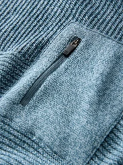 Blauwe twist - Utility gebreide hoodie (3-16jr)