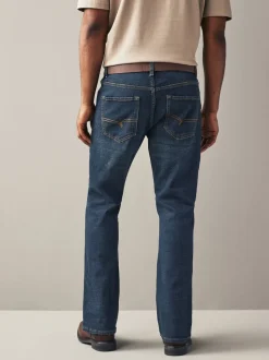 Blauwe wassing - Bootcut - Authentic jeans met riem