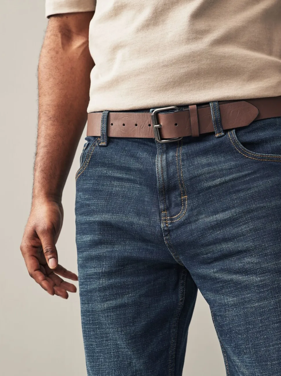 Blauwe wassing - Bootcut - Authentic jeans met riem