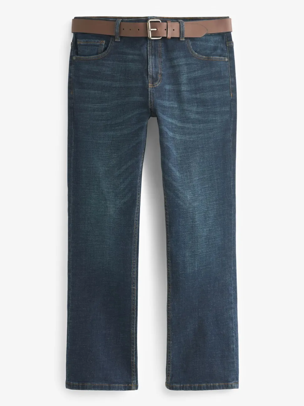 Blauwe wassing - Bootcut - Authentic jeans met riem