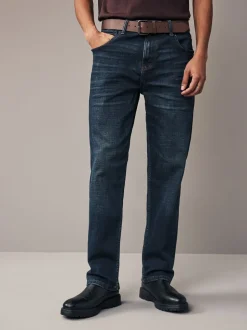 Blauwe wassing - Straight fit - Authentic jeans met riem