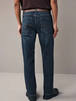 Blauwe wassing - Straight fit - Authentic jeans met riem