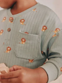 Blauw/ecru - Verpakking van 3 oversized pyjama's 3 (9mnd -10jr)
