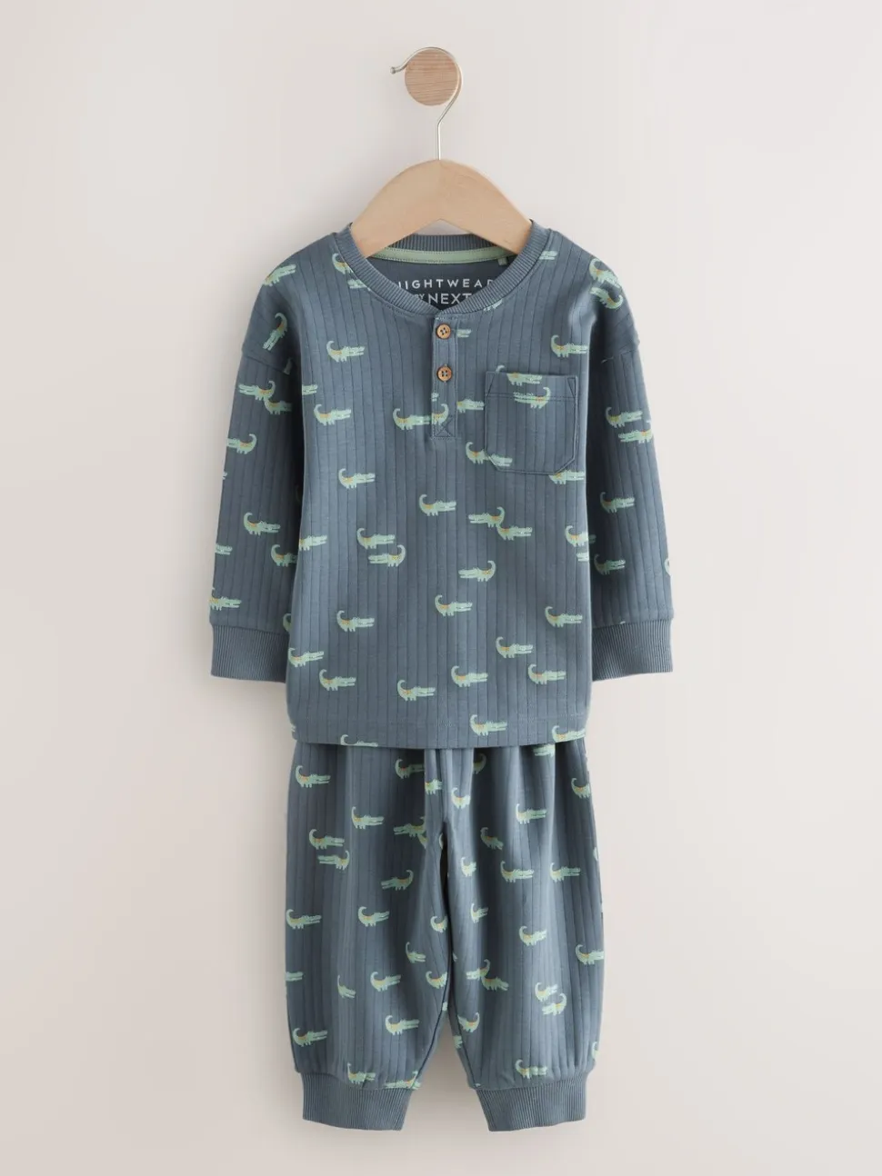 Blauw/ecru - Verpakking van 3 oversized pyjama's 3 (9mnd -10jr)
