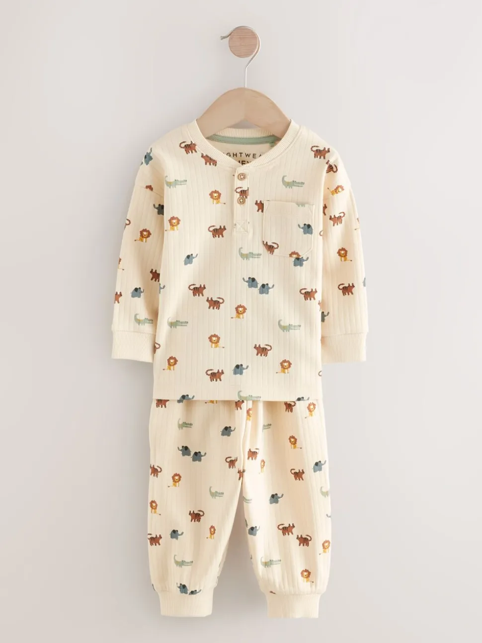 Blauw/ecru - Verpakking van 3 oversized pyjama's 3 (9mnd -10jr)