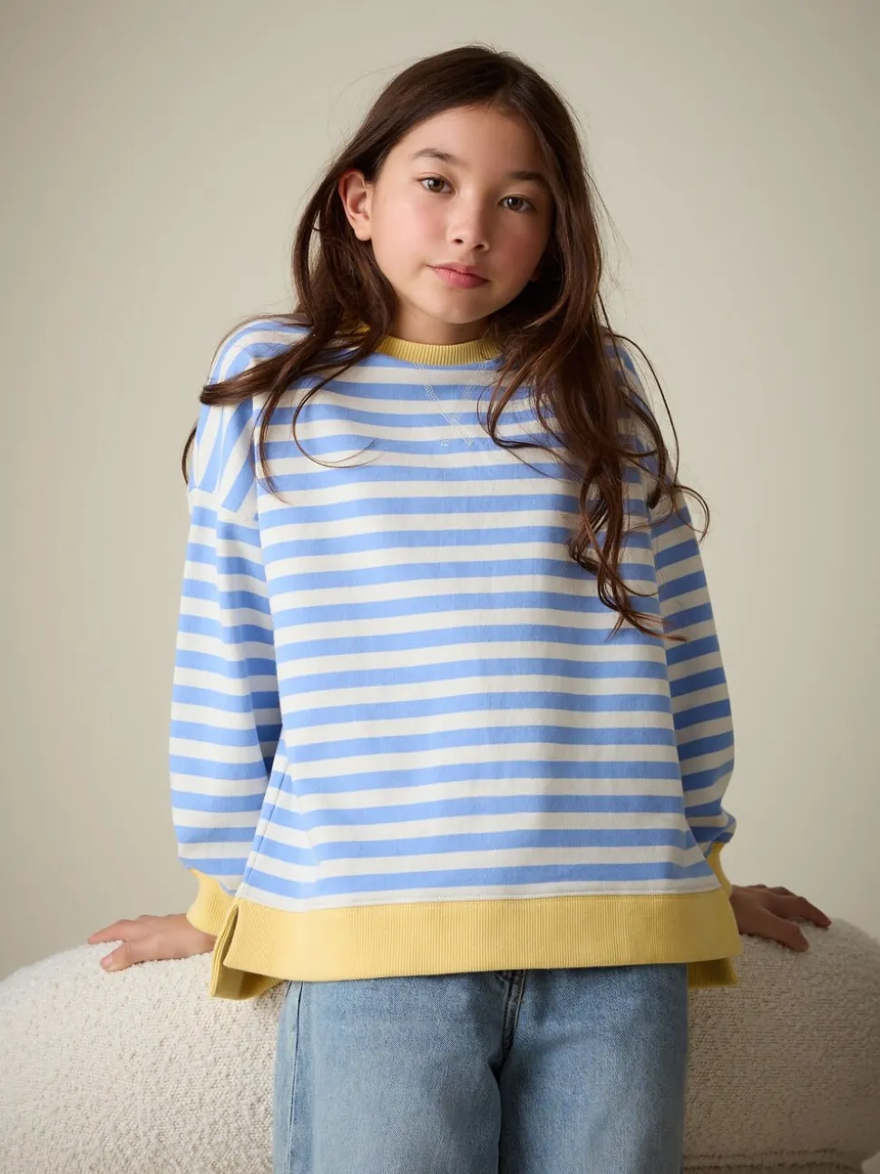 Blauw/geel - Sweatshirt (3 - 16 jr)
