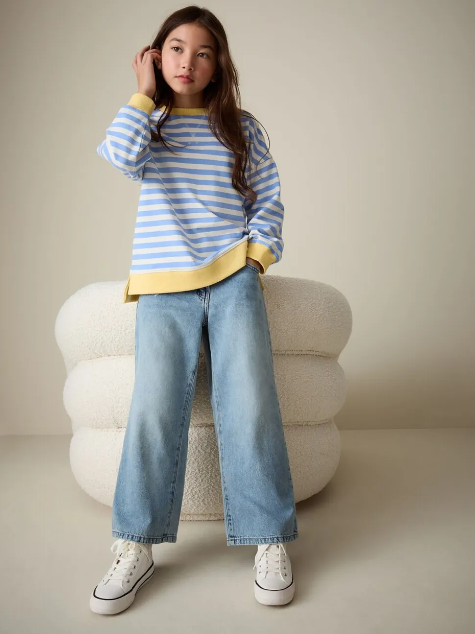 Blauw/geel - Sweatshirt (3 - 16 jr)
