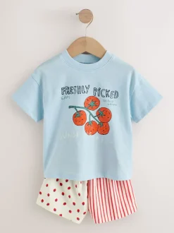 Blauw/geel - Top & Shorts Set 2 Pack (3mths-7yrs)