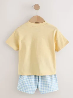 Blauw/geel - Top & Shorts Set 2 Pack (3mths-7yrs)