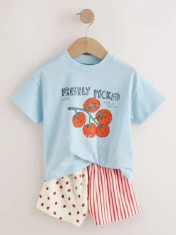 Blauw/geel - Top & Shorts Set 2 Pack (3mths-7yrs)