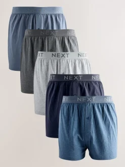 Blauw/grijs - Losse Boxer 5 set
