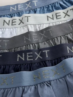 Blauw/grijs - Losse Boxer 5 set