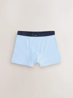 Blauw/grijs - Set van 10 boxershorts met zachte tailleband (2-16 jr)