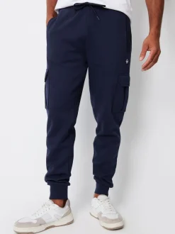 Blauw/grijs - Threadbare joggingbroek in cargostijl 2 stuks