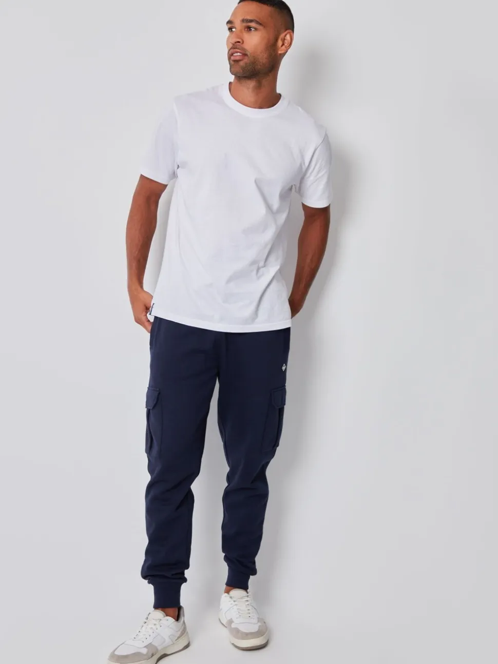 Blauw/grijs - Threadbare joggingbroek in cargostijl 2 stuks