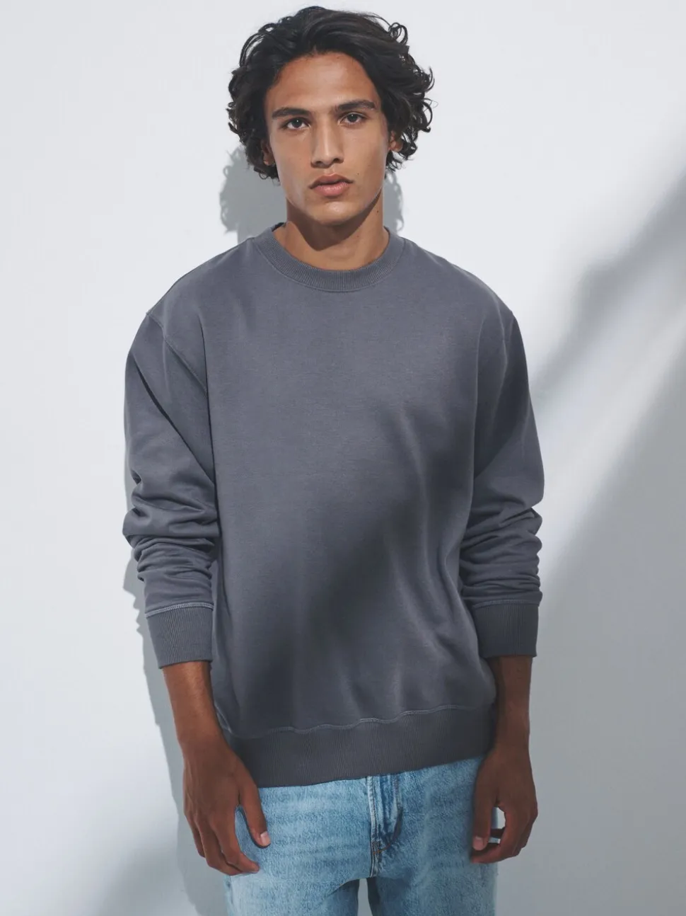 Blauw/grijs - Verpakking van 3 - The Set Crew Neck Relaxed Fit Sweatshirts