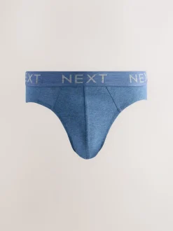 Blauw/grijs - Verpakking van 5 - Katoenrijke slips