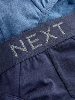 Blauw/grijs - Verpakking van 5 - Katoenrijke slips