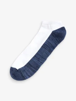 Blauw/grijs - Verpakking van 5 - Verzachte sneakersokken