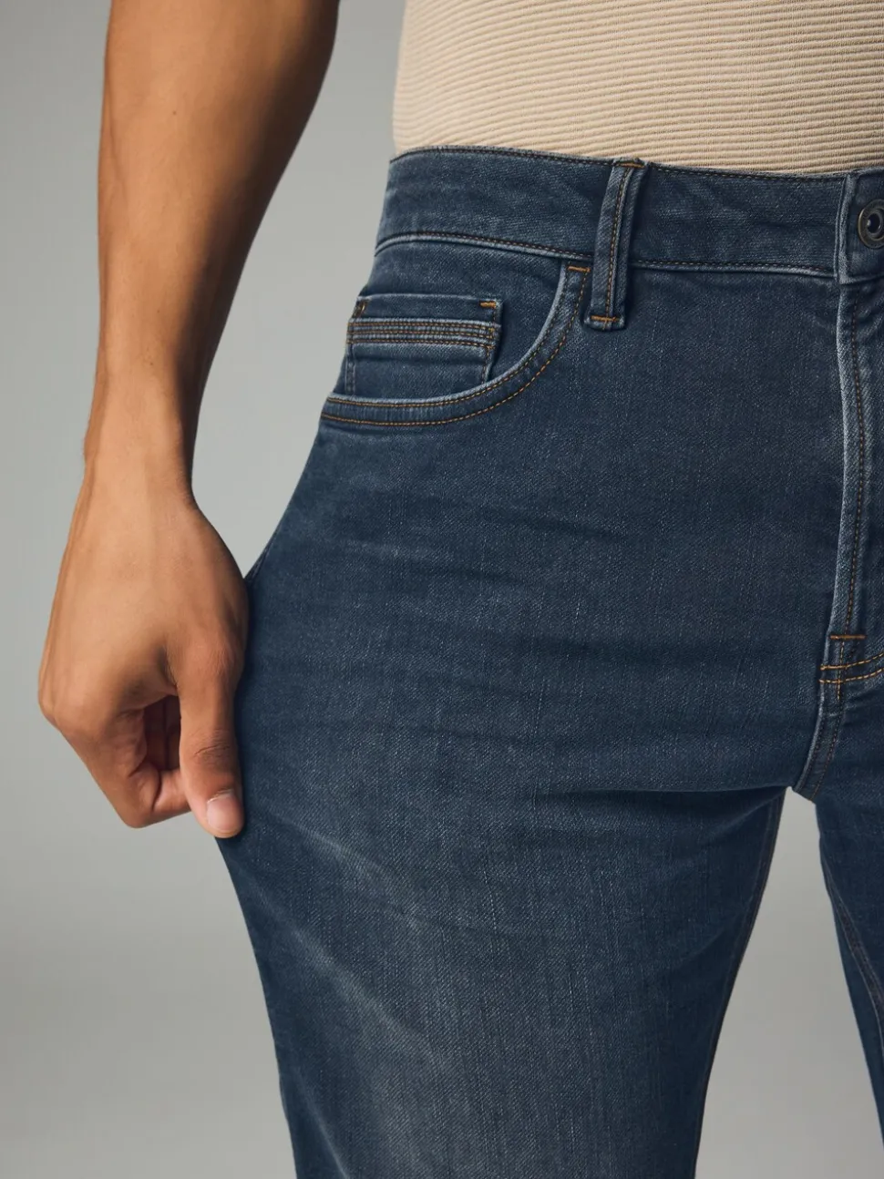 Blauwgrijs vintage - Slim Fit - Comfortabele stretchjeans