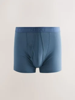 Blauw/grijs/ecru/rood/zwart - Verpakking van 5 - Boxershorts met A-voorkant
