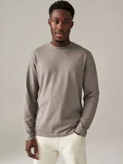 Blauw/grijs/neutraal - Normale Pasvorm - verpakking van 5 regular-fit T-shirts met lange mouwen van 100% katoen
