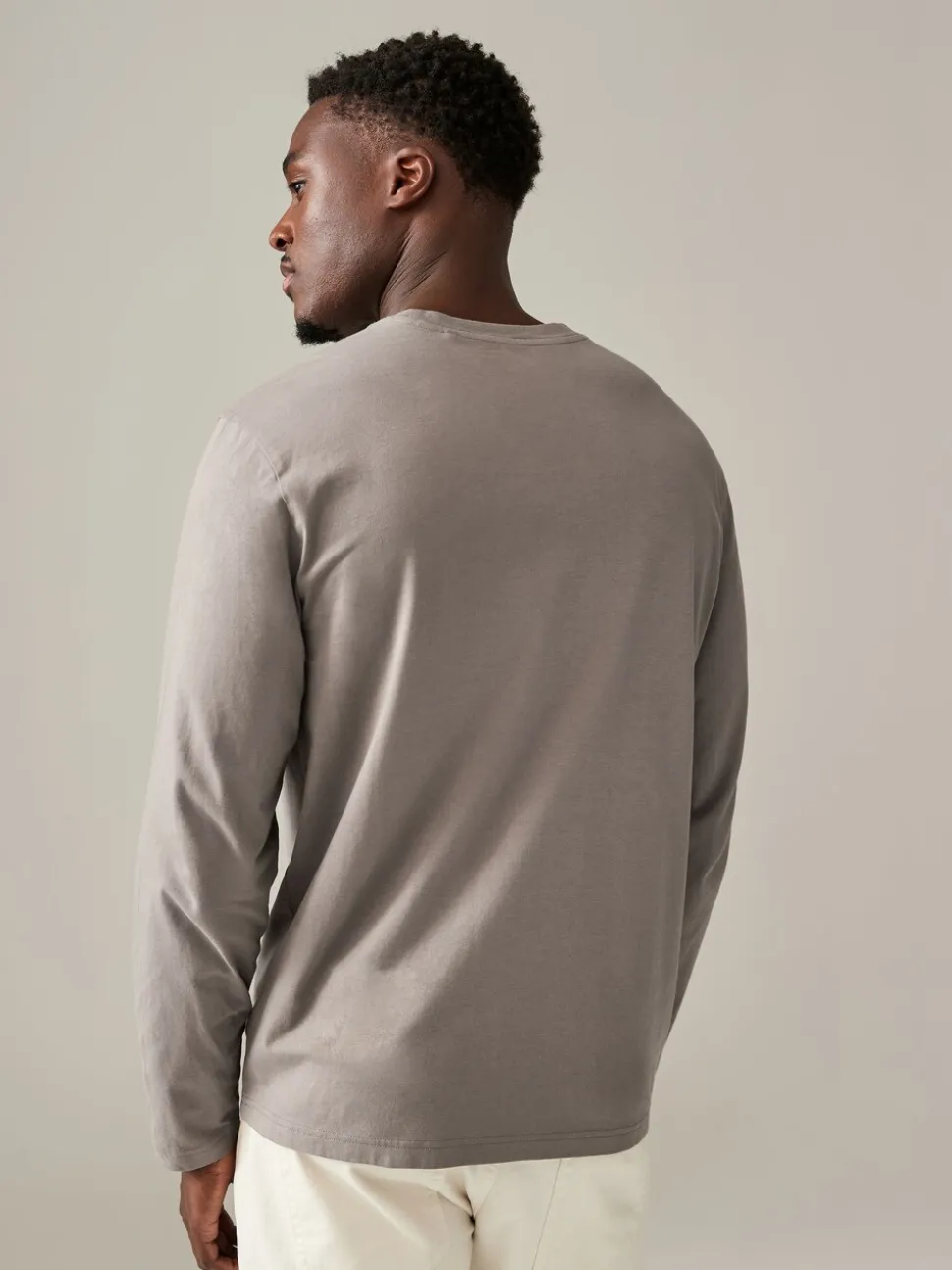 Blauw/grijs/neutraal - Normale Pasvorm - verpakking van 5 regular-fit T-shirts met lange mouwen van 100% katoen