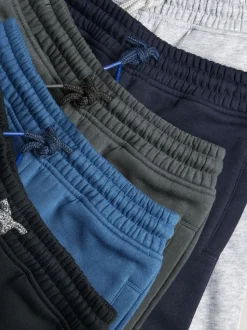 Blauw/grijs/zwart - Basic joggingbroeken, set van 5 (3-16jaar)