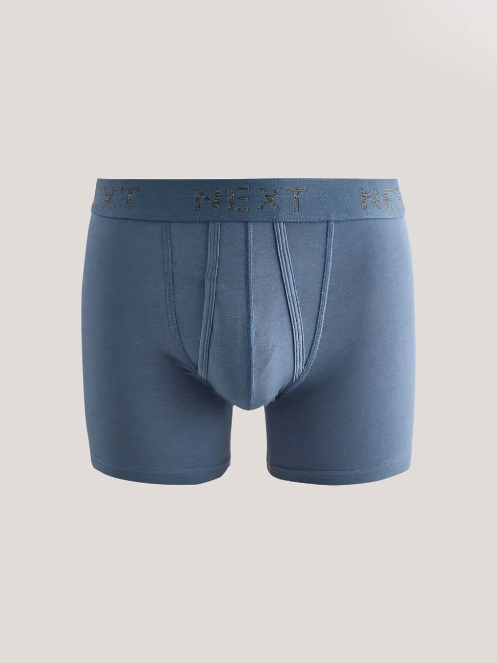 Blauw/grijs/zwart - Boxershorts van katoenrijk materiaal met A-voorkant