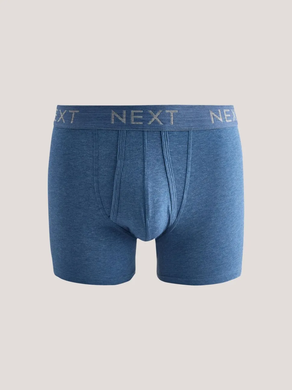 Blauw/grijs/zwart - Boxershorts van katoenrijk materiaal met A-voorkant