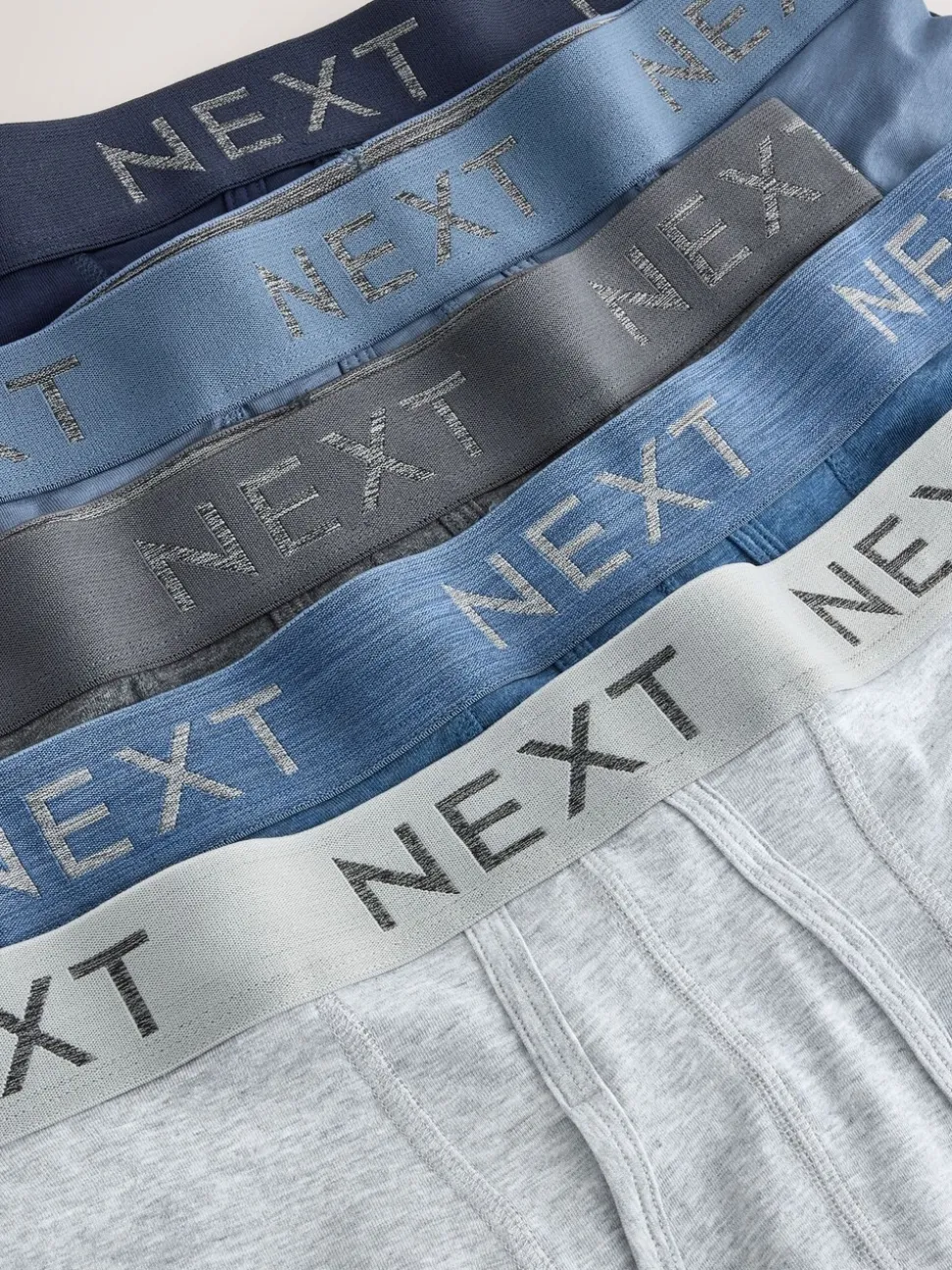 Blauw/grijs/zwart - Boxershorts van katoenrijk materiaal met A-voorkant