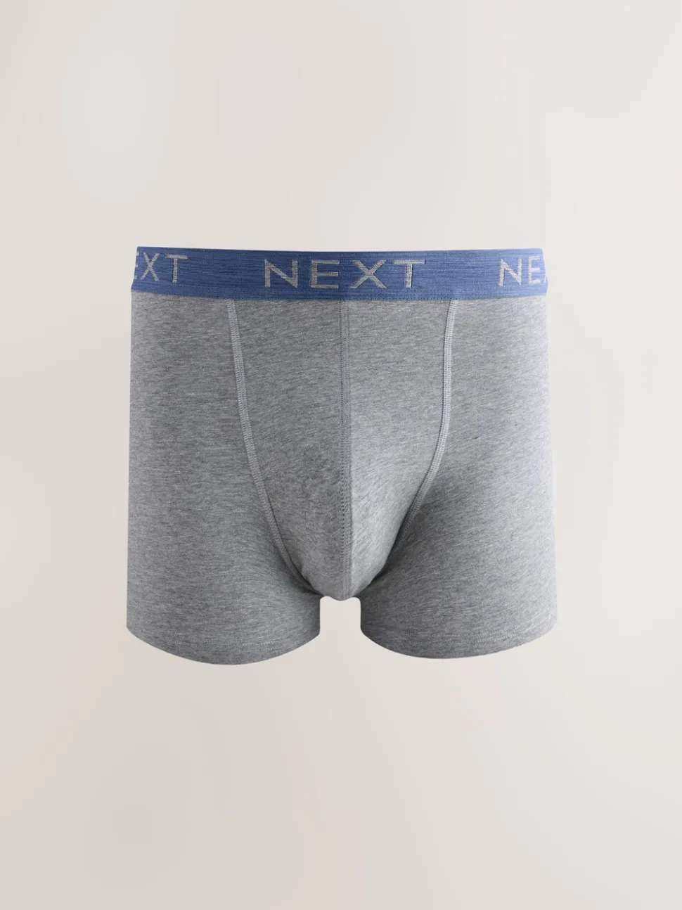 Blauw/grijs/zwart - Katoenrijke trunk boxershorts verpakking van 10