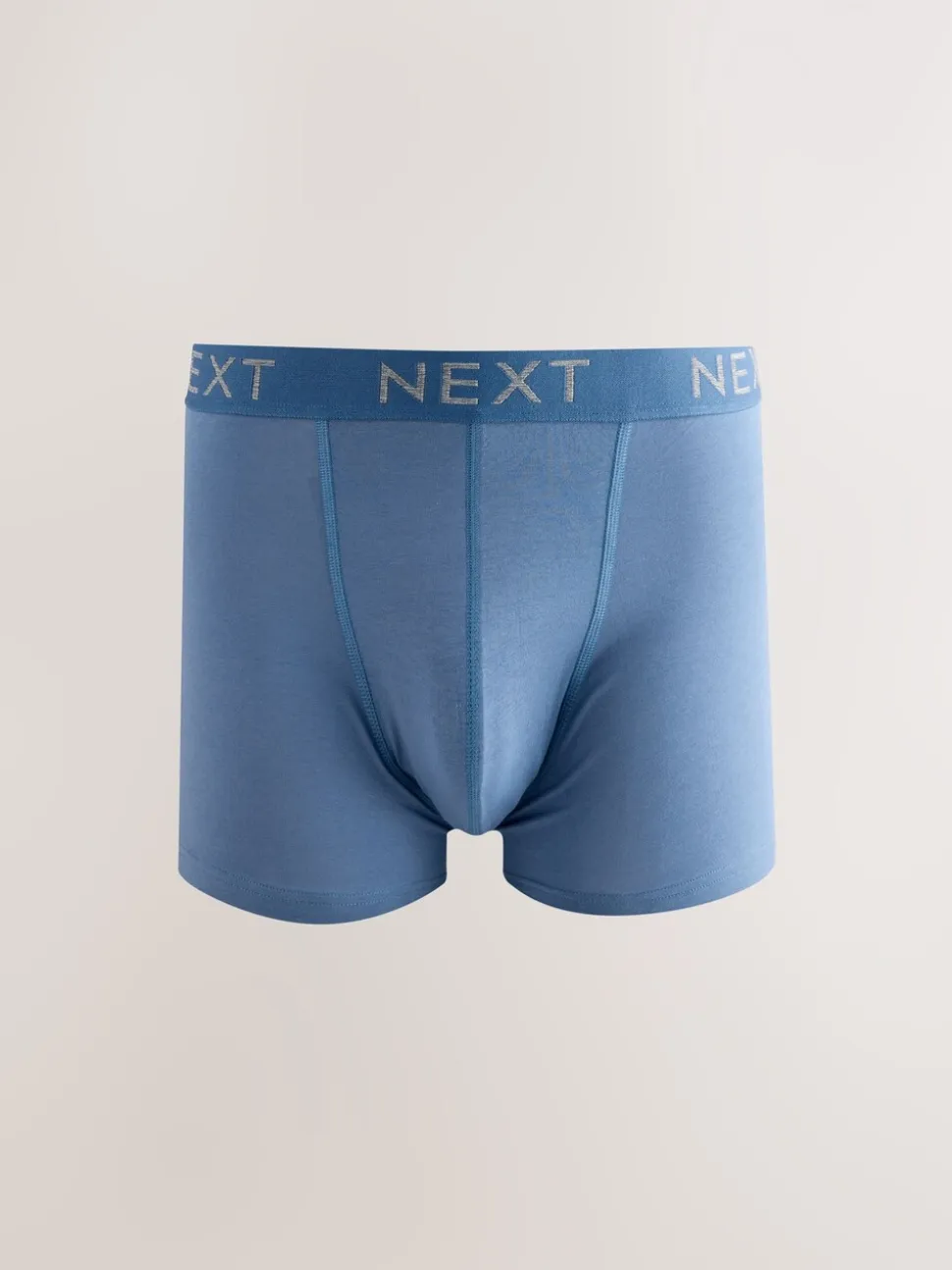 Blauw/grijs/zwart - Katoenrijke trunk boxershorts verpakking van 10