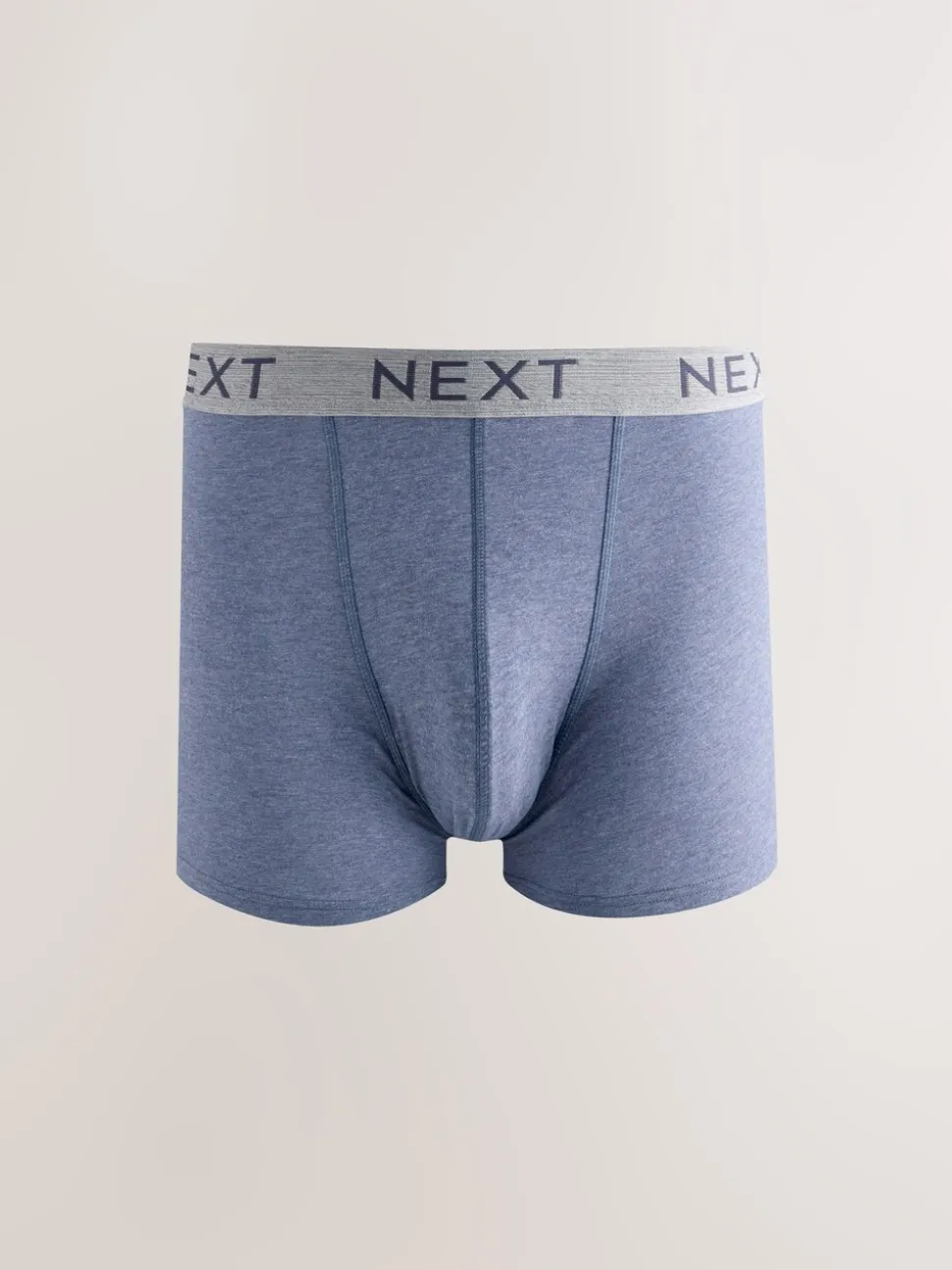 Blauw/grijs/zwart - Katoenrijke trunk boxershorts verpakking van 10
