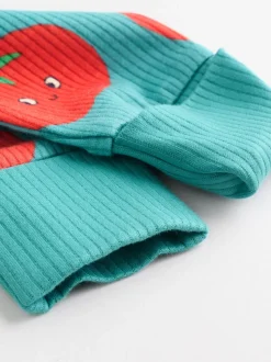 Blauwgroen - 3 Pack Baby-pyjama's met tweewegrits (0mnd -3jr)